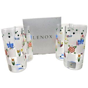 Lenox Nature's Splendor 16 Oz Tumbler Set Of 4 Glasses New in Box